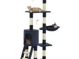 Kradsetræ til katte med sisal-kradsestolper 138 cm mørkeblå