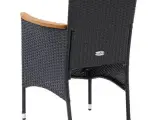 vidaXL havestole 4 stk. polyrattan sort