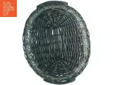 Stor sort Fletkurv med træhåndtag (str. 50 x 40 cm) - 4