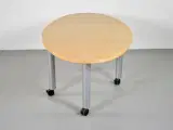 Ovalt klapbord i bøg med hjul - 4
