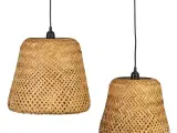 Loftslampe 35,5 x 35,5 x 30,5 cm Natur Bambus (2 enheder)