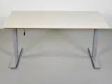 Scan office hæve-/sænkebord med hvid linoleum, 140 cm. - 3