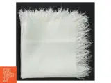 Hvid bomuldsserviet med frynser (str. 27 x. 27 cm) - 5