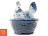 Dekorativ porcelæns høne krukke med låg (str. 12 x 12 cm) - 5