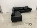 Mogens Hansen MH221 Dobbelt hjørnesofa sort læder. - 3