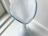 Hvidt glas m bobler, klar bund - 4
