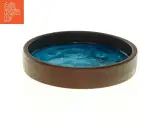 Keramik skål med blå glasur (str. 16 cm i diameter. 3 cm) - 2