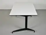 Hæve-/sænkebord med hvid plade og sort stel, 160 cm. - 2