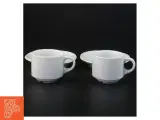 Hvide expresso porcelæns kopper med underkopper fra Pillivuyt (str. Underkop 12 x 12 x 2 cm kop 8 komma 5 x 6 komma 5 x 5 cm) - 5