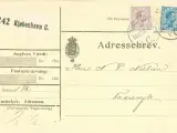 Chr. X, 15 øre matlilla på adressebrev