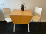 Bambus Spise bord med udklap og 2 stole
