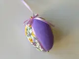 Lille påskeæg, lilla m blomster - 2