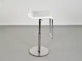 Corinto barstol med hvidt kunstlæder - 4