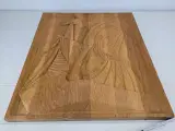 Vintage relief håndlavet og udformet i egetræ - 5