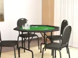 Foldbart pokerbordplade 8 pers. 108x108x75 cm grøn