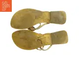 Brune sandaler med blomsterpynt (str. Længde, 27 cm) - 5