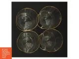 Vintageglas med guldkant (str. 10 x 6 cm) - 3