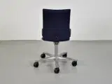 Häg h04 kontorstol med sort/blå polster og gråt stel - 3