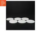 Runde Marmor coasters med indlagt halvædel sten og abeloneskal blomsterdekoration (str. Ø 9 cm) - 2