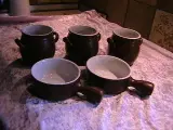 Retro.Ældre keramik krukker + Skåle