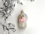 Vintage ornament, hvid hund, NB - 3