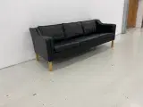 Mogens Hansen MH195 3 Pers.Sofa i sort læder. - 2