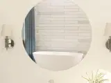 Spejl uden ramme 80 cm rund glas