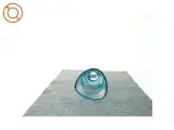 Aqua blå Glas Vase fra Holmegaard (str. 25 x 13 cm) - 2