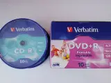 Verbatim dvd og verbatim cd