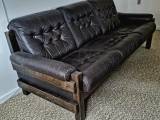 Antikt Læder Sofa Fra 70erne i kvalitet 