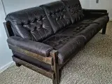 Antikt Læder Sofa Fra 70erne i kvalitet 