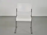 Brunner linos stol med rækkekobling - hvid