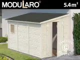 Vægskur i træ m/vindue, 1,65x3,32x2,1m, 5,4m², Nat