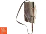 Brun krokodillepræget håndtaske (str. 35 x 16 cm) - 4