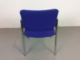 Duba konferencestol i blå/lilla, med sorte gummi armlæn og mat stål stel - 4