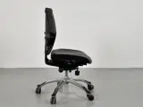 Rh extend kontorstol med gråbrun polster med sort bælte - 2