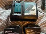 Makita batterier med oplader