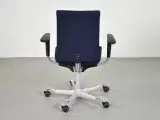 Häg h04 4200 kontorstol med blåt polster, sølvgråt stel og armlæn - 3
