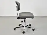Savo kontorstol med gråt polster og krom stel - 4
