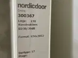 Nordicdoor brand- og lyddør bd30 db30, 924x40x2052mm, højrehængt, hvid - 5