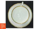 Porcelænskop og underkop sæt med guldkant - 4