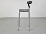 Opus barstol fra bent krogh med sort sæde og alustel - 2