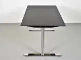 Konference-/mødebord med sort plade og krom ben - 4