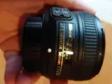 Nikon af-s 50mm f1.8g med indbygget autofokusmotor