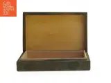 Træ/metal æske med jagtmotiv relief (str. 16x10,5x4 cm) - 3