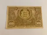 100 Kroner 1943 B Danmark - Mindre hul nedert samt rift - 2