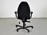 Efg kontorstol med sort polster og armlæn - 3