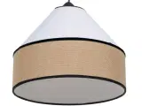 Loftslampe Hvid Sort Natur Jern Plastik 220-240 V 30 x 30 x 25 cm