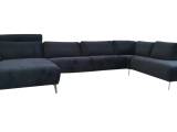 Hjort Knudsen NIO U-sofa venstrevendt Velour midnight blue