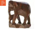 Træskulptur af elefanter (str. 31x27 cm) - 4